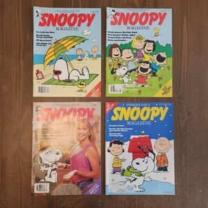 Vtg Snoopy Magazine 1988 Set Of 4 All Seasons - Spring 1988 Has No Back Cover